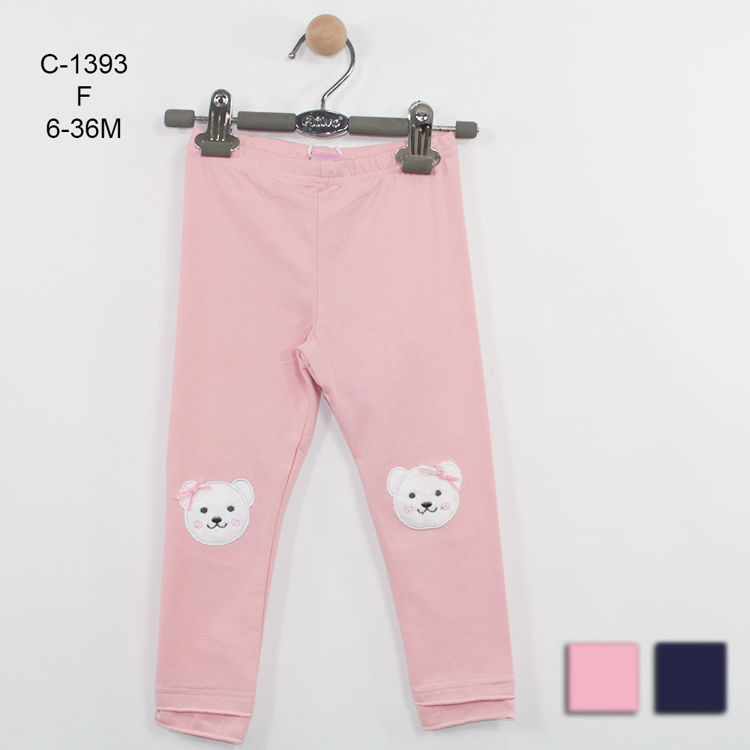 Picture of C-1393 - GIRLS WINTER LEGGINGS / PANTS WITH BEARS